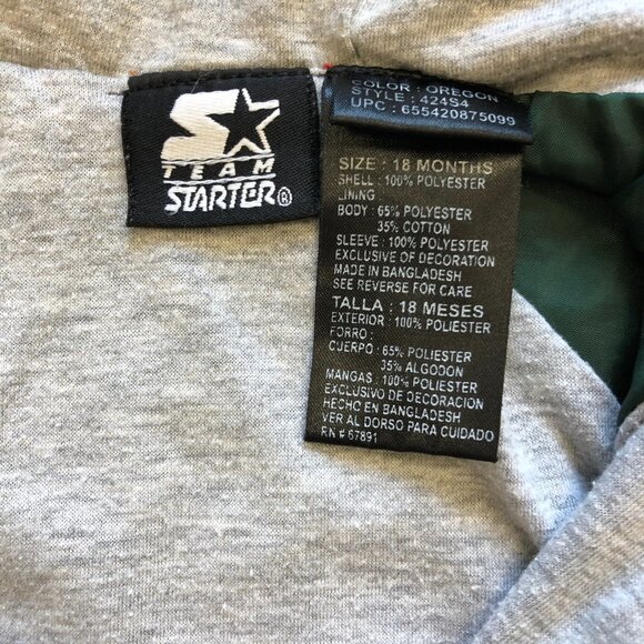 University of Oregon TEAM STARTER Hoodie Jacket - Picture 4 of 7